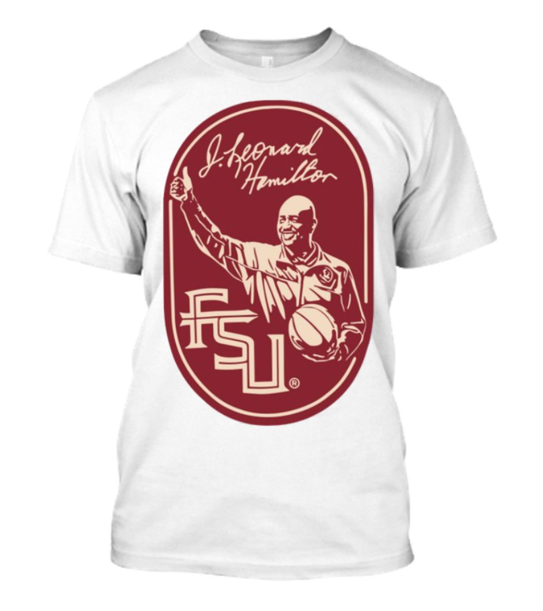 J Leonard Hamilton FSU Basketball Coach And Logo T-Shirt
