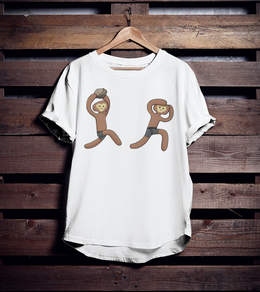 Monke's First Kill Vintage Caveman Meme Humor T-Shirt