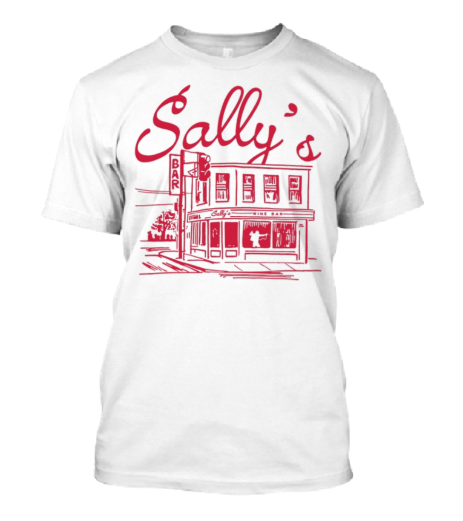 Sally's Wine Bar Role Model Classic Building Illustration T-Shirt