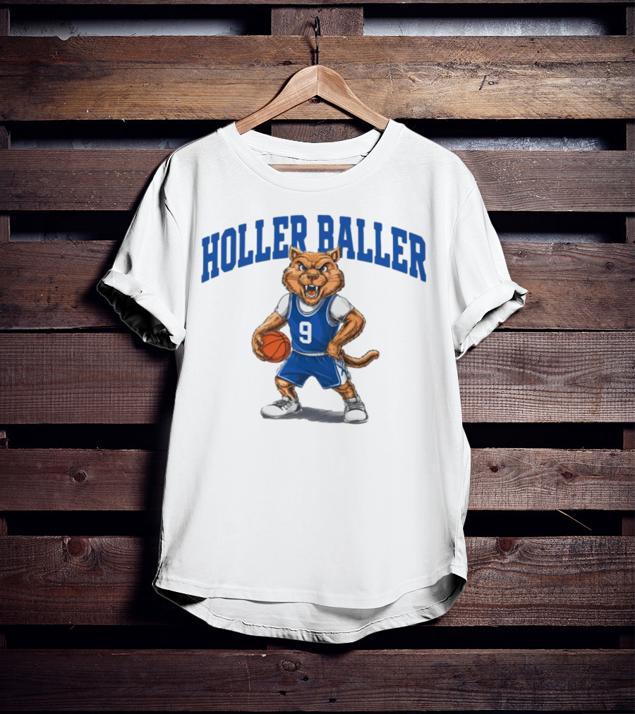 Holler Baller Basketball Wildcat Jersey 9 T-Shirt