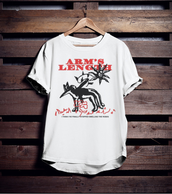 Arm's Length Wolf Red Flower Mystery T-Shirt