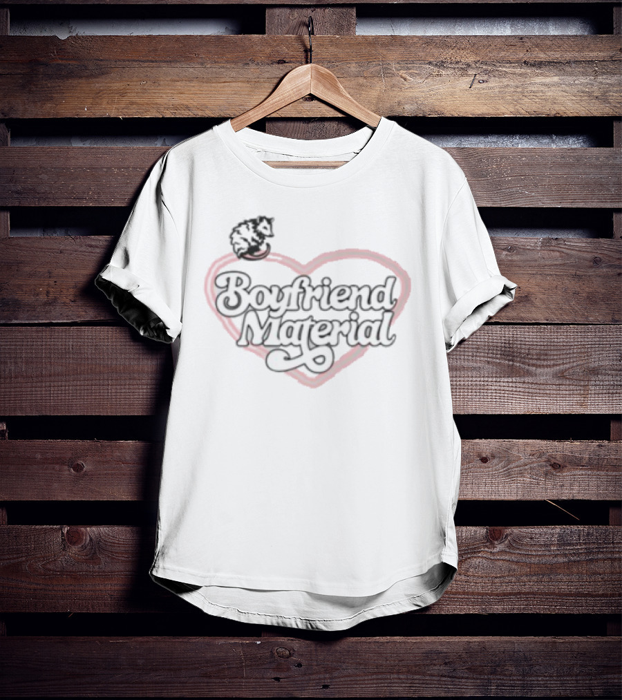 Boyfriend Material Harry Jowsey Naughty Possum Heart Design T-Shirt