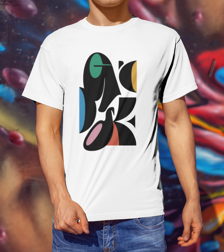 Warp Spheres Goose The Band Colorful Abstract Shapes T-Shirt
