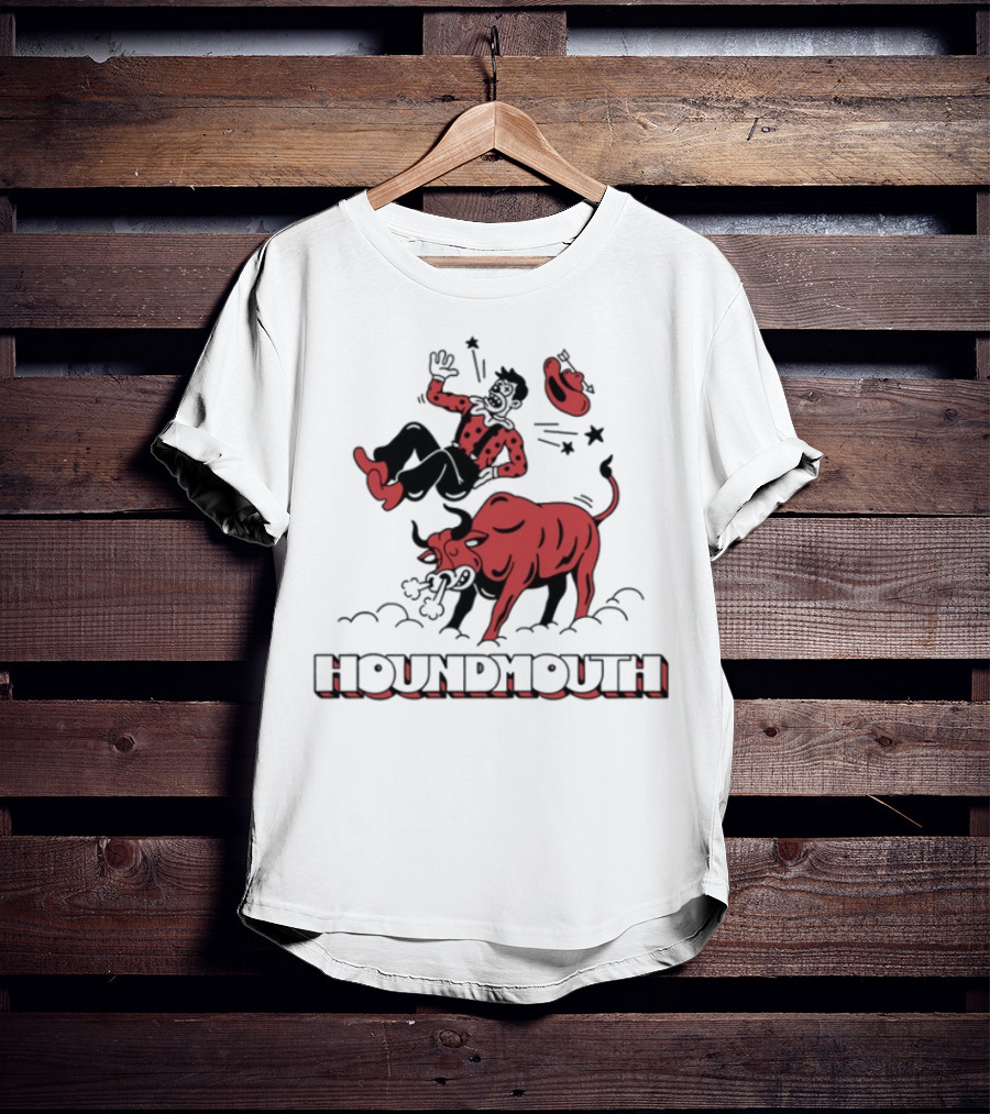 Houndmouth Rodeo Clown Bull Riding Scene T-Shirt