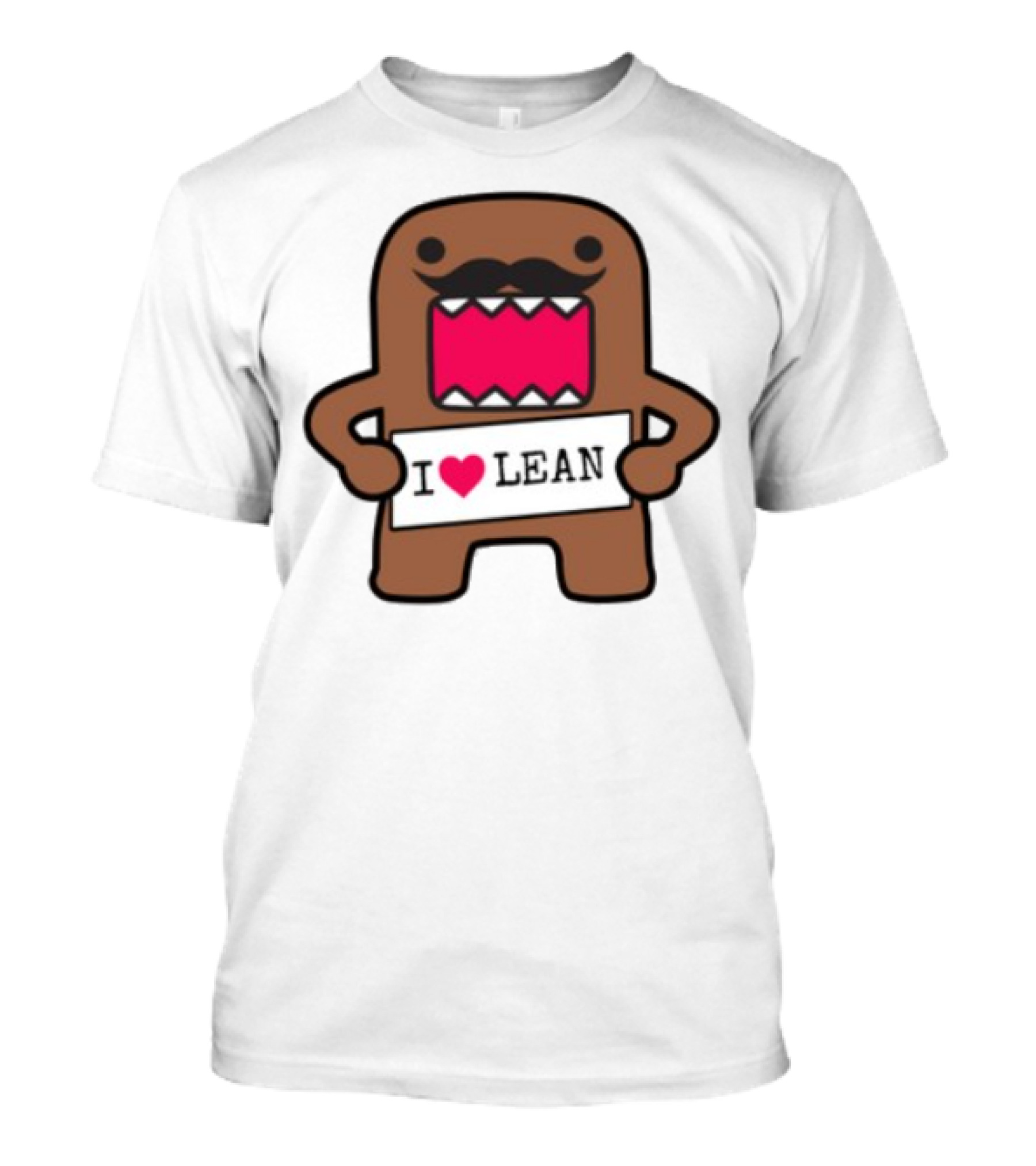 I Love Lean Domo Moustache Character T-Shirt