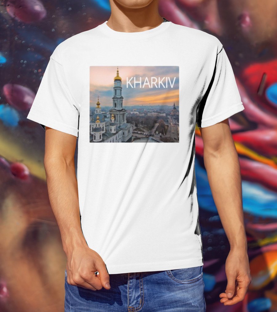 Kharkiv Cityscape With Iconic Golden Domes T-Shirt
