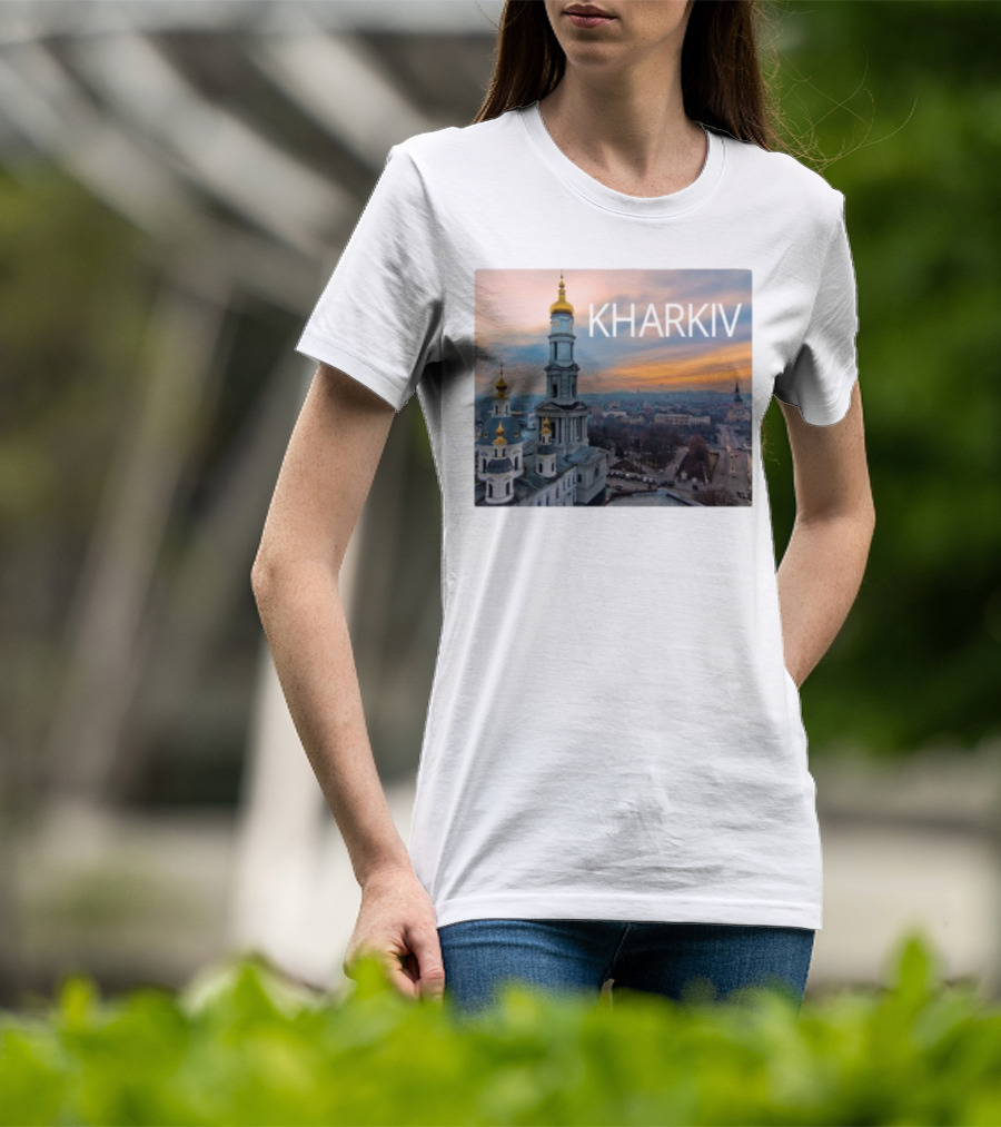 Kharkiv Cityscape With Iconic Golden Domes T-Shirt