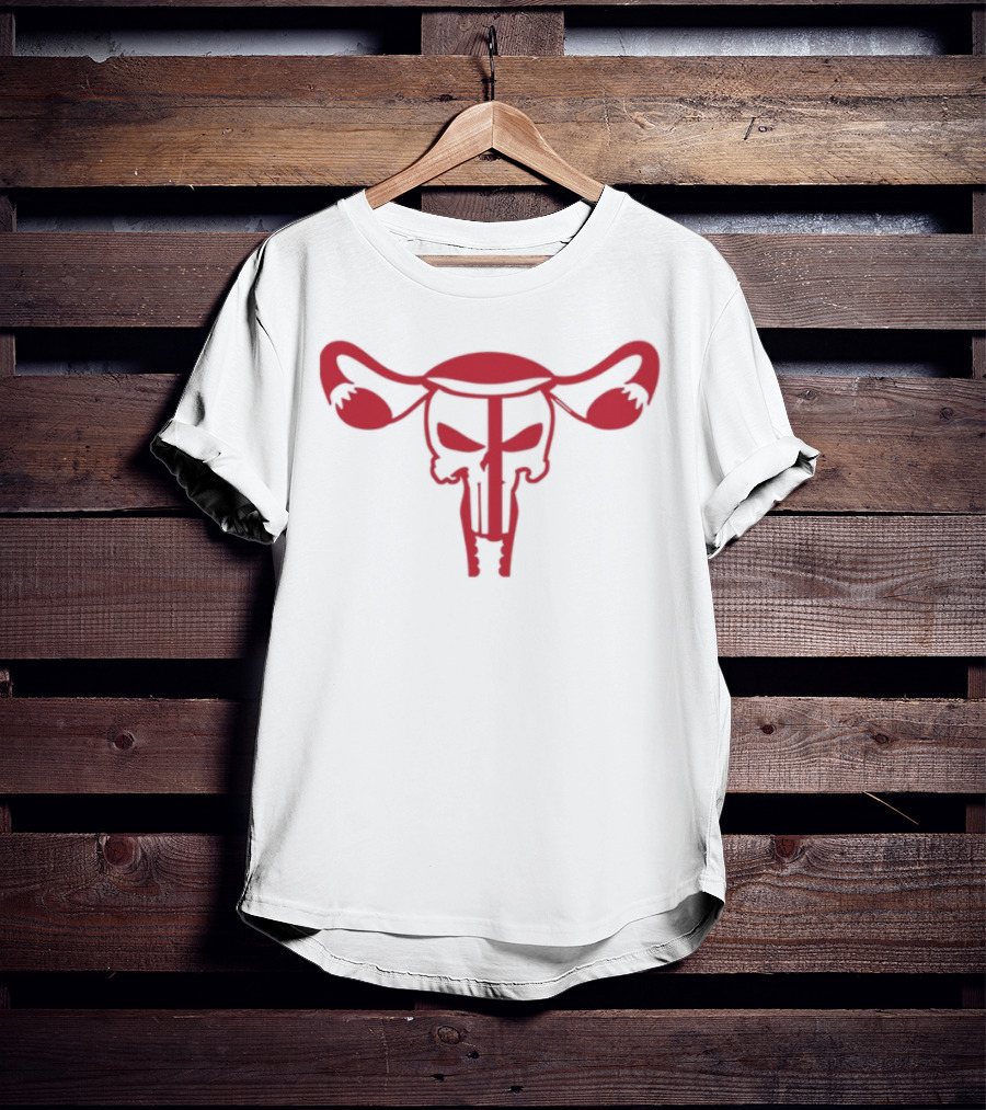 Elizabeth Booker Punishovaries Limited Edition Uterus Punisher Symbol T-Shirt