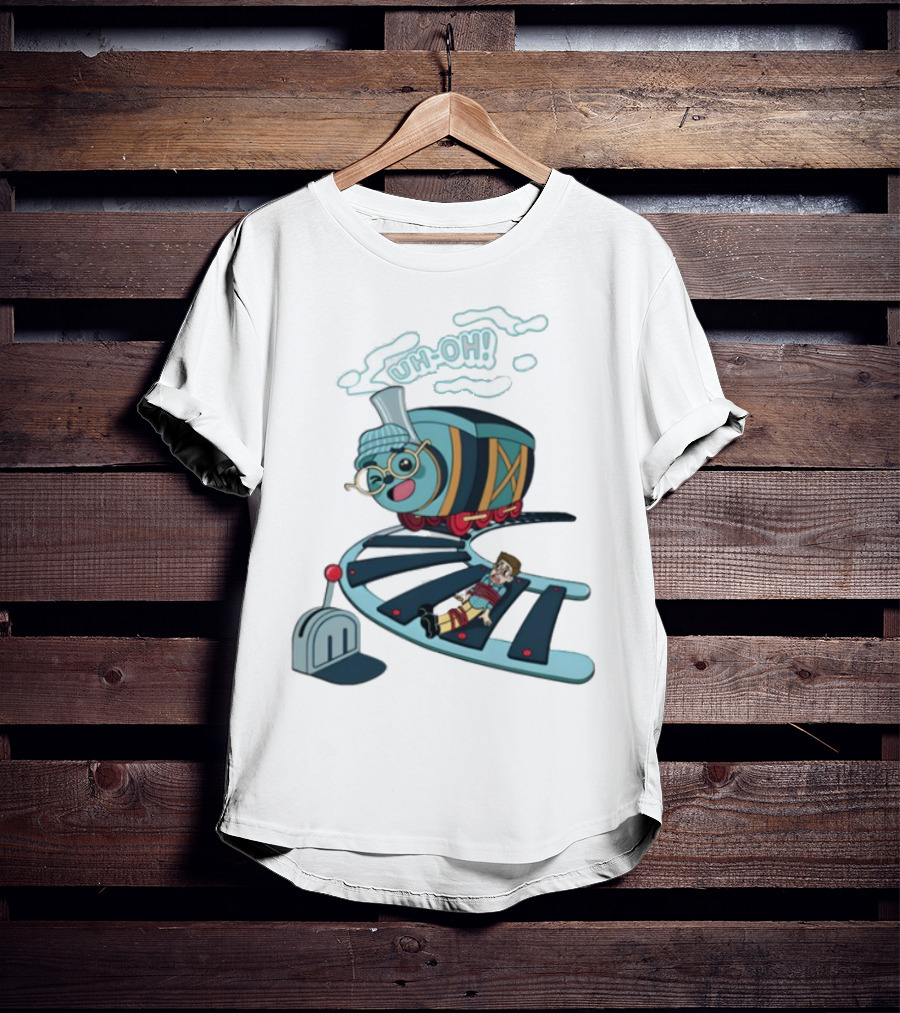 Tryguys Limited Edition Uh-Oh Trolley Problems T-Shirt