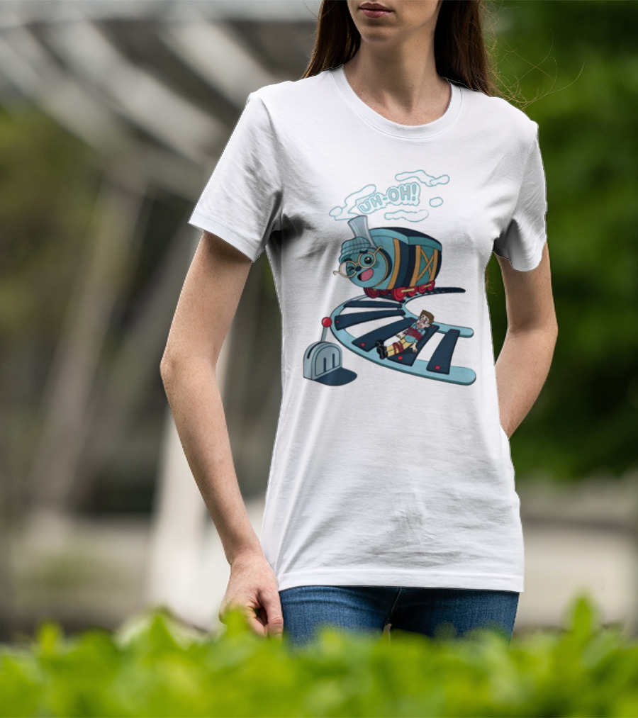 Tryguys Limited Edition Uh-Oh Trolley Problems T-Shirt