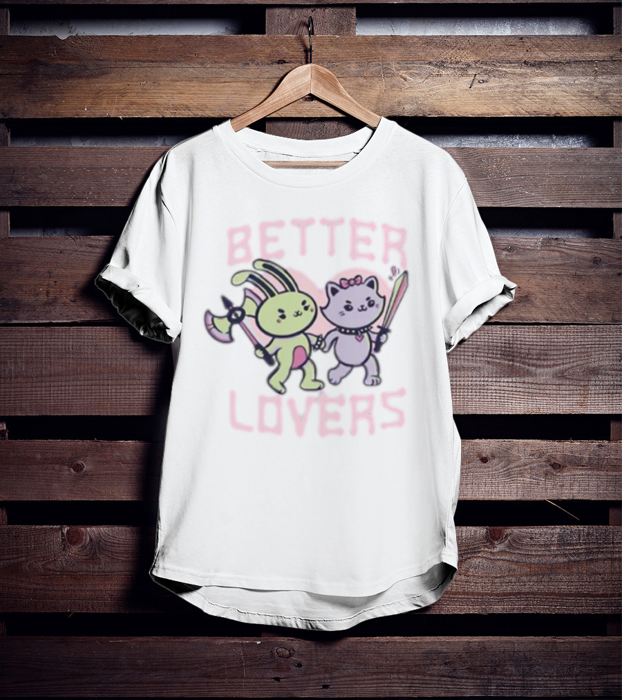 BETTER LOVERS Bunny And Cat With Weapons T-Shirt