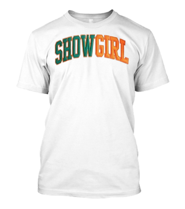 Orange Gradient Show Girl Retro Bold Text T-Shirt