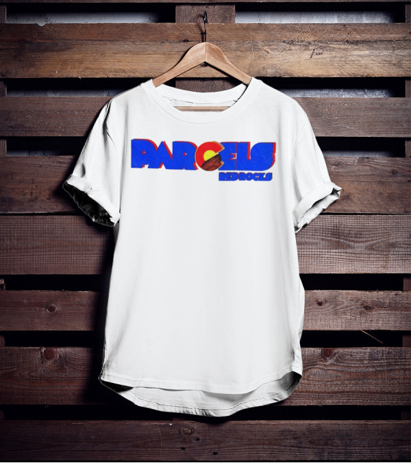 Parcels Red Rocks Colorado Flag Theme T-Shirt