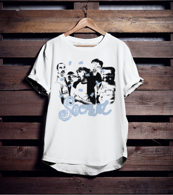 Scowl Punk Band Members Silhouettes With Stars T-Shirt