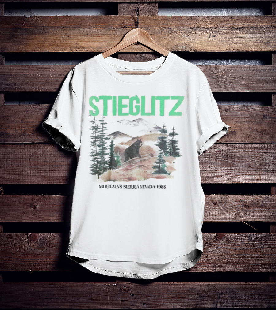 Stieglitz Mountains Sierra Nevada 1988 Pico Wide Skate Forest Scene T-Shirt