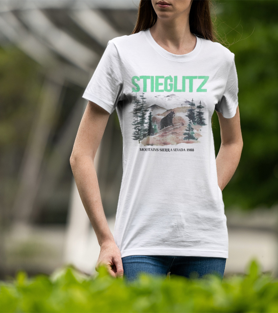 Stieglitz Mountains Sierra Nevada 1988 Pico Wide Skate Forest Scene T-Shirt