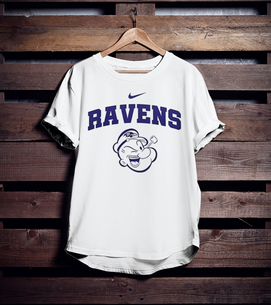 Baltimore Ravens X Popeye I Yam What I Yam Nike Collaboration T-Shirt