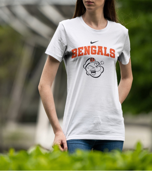 Cincinnati Bengals Popeye Collaboration I Yam What I Yam Football Fan Apparel T-Shirt