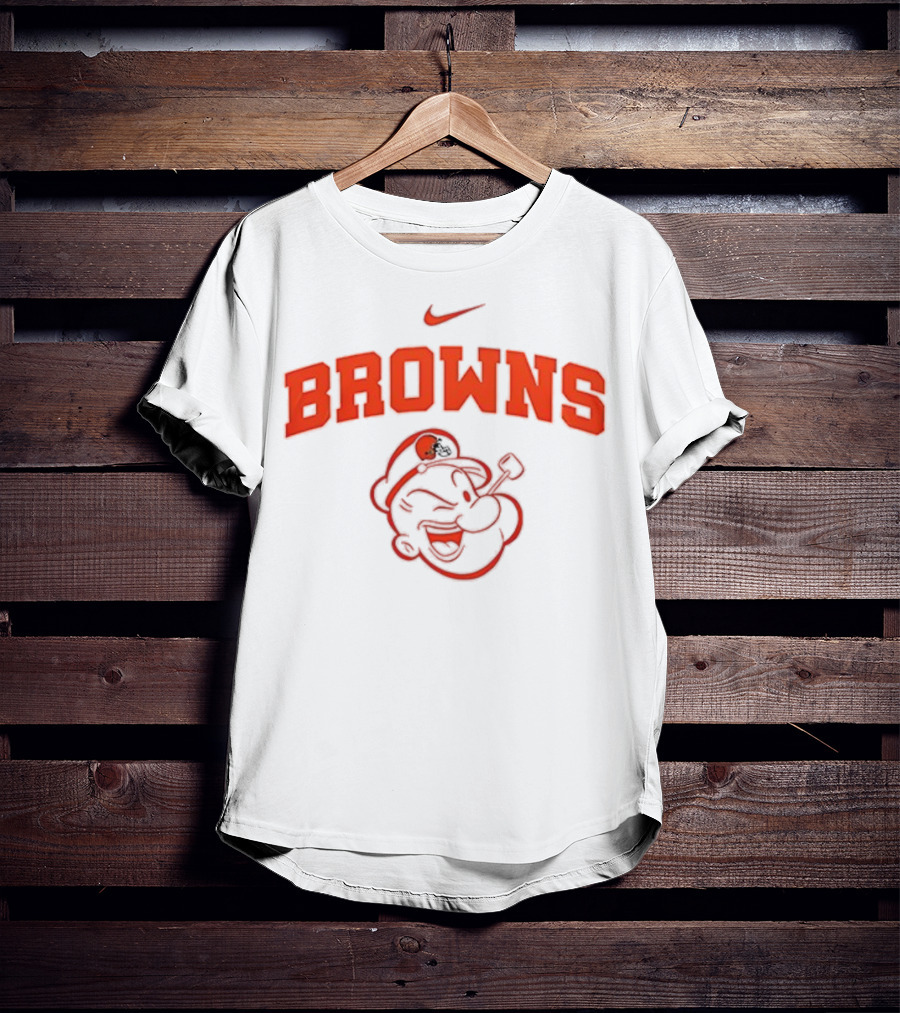 Cleveland Browns Popeye I Yam What I Yam Nike Collaboration T-Shirt