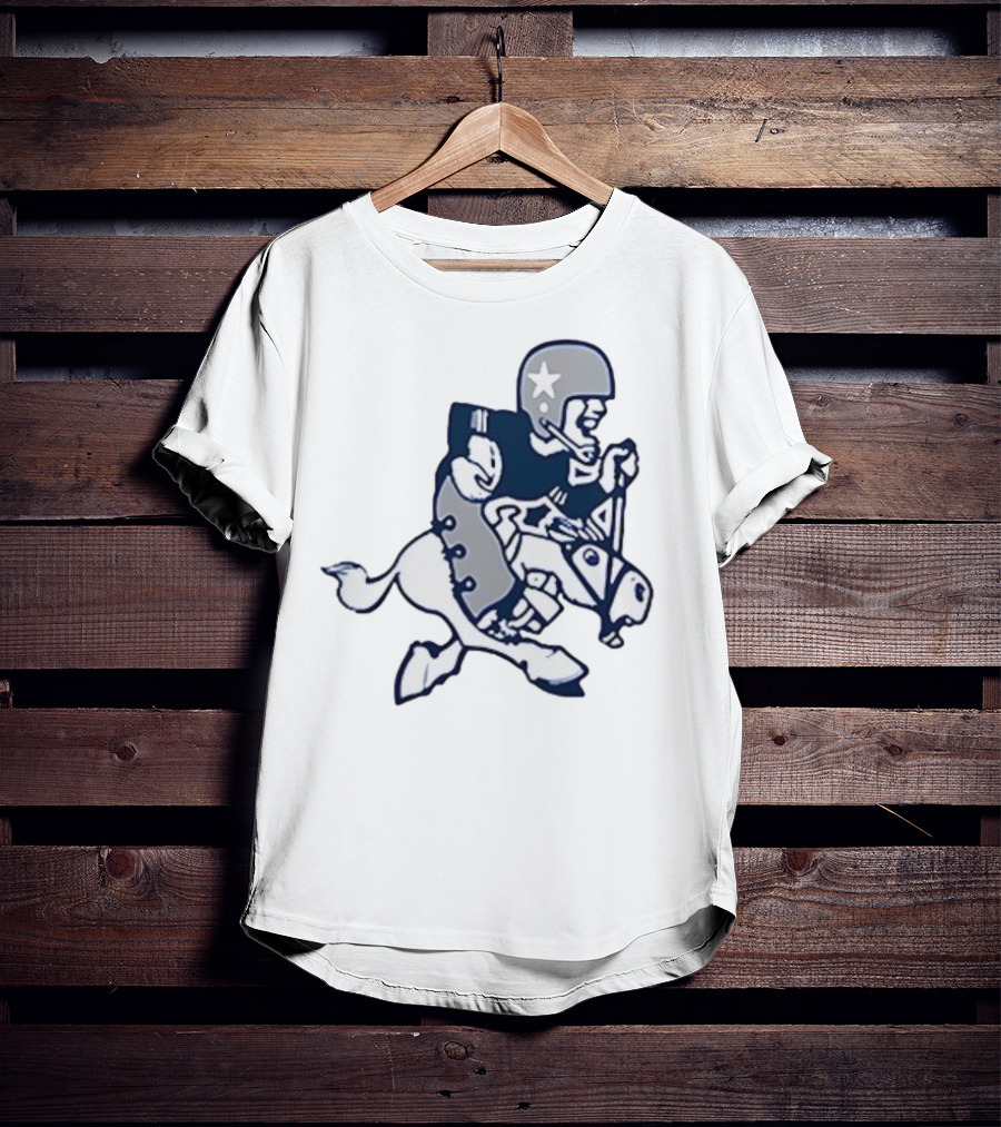 Dallas Cowboys Retro Horseback Rider With Aztec Motifs T-Shirt