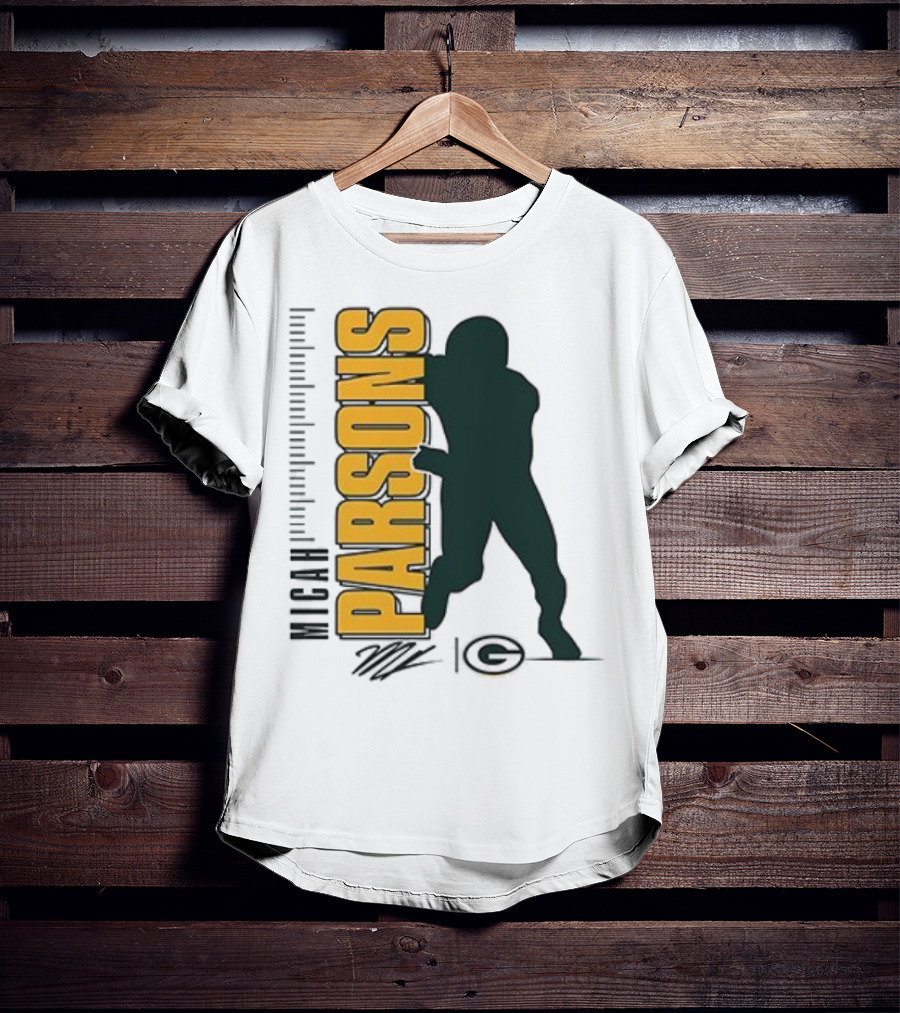 Green Bay Packers Micah Parsons Signature Silhouette T-Shirt
