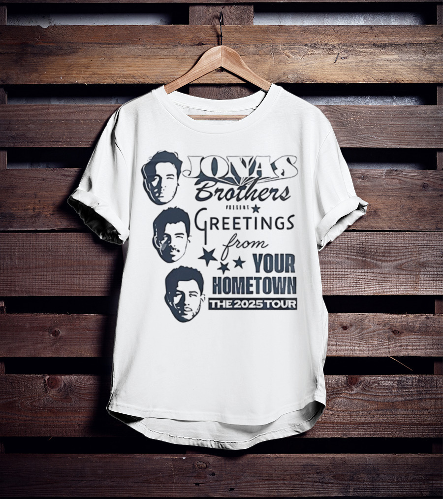 Jonas Brothers Greetings From Your Hometown The 2025 Tour T-Shirt