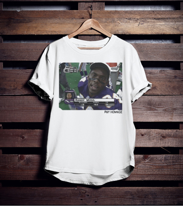 Randy Moss Minnesota Vikings 84 Pay Homage Catches Yards TO T-Shirt