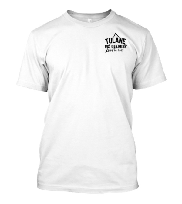 Ole Miss Rebels Vs Tulane Green Wave 2025 Star And Skull T-Shirt