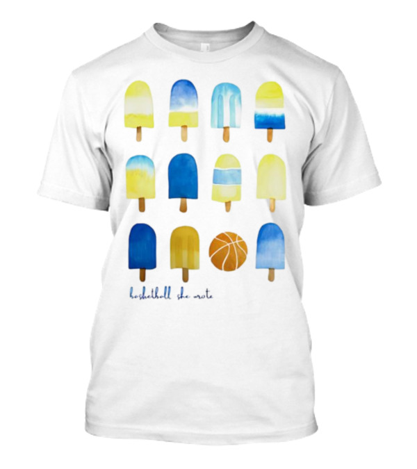 Quintessential Basketball She Wrote Ice Cream Popsicles T-Shirt