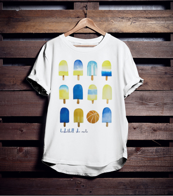 Quintessential Basketball She Wrote Ice Cream Popsicles T-Shirt