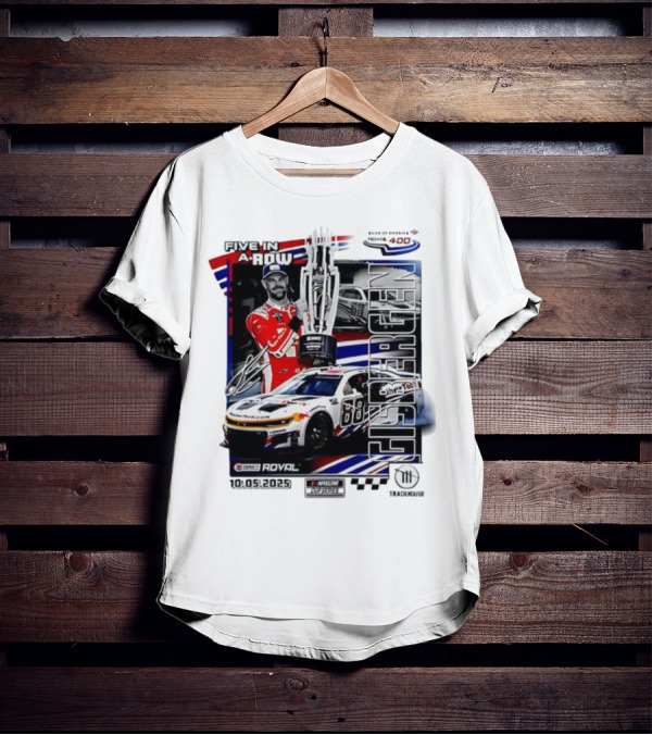 Shane Van Gisbergen NASCAR Cup Series Win Five In A Row 2025 Bank Of America ROVAL 400 T-Shirt