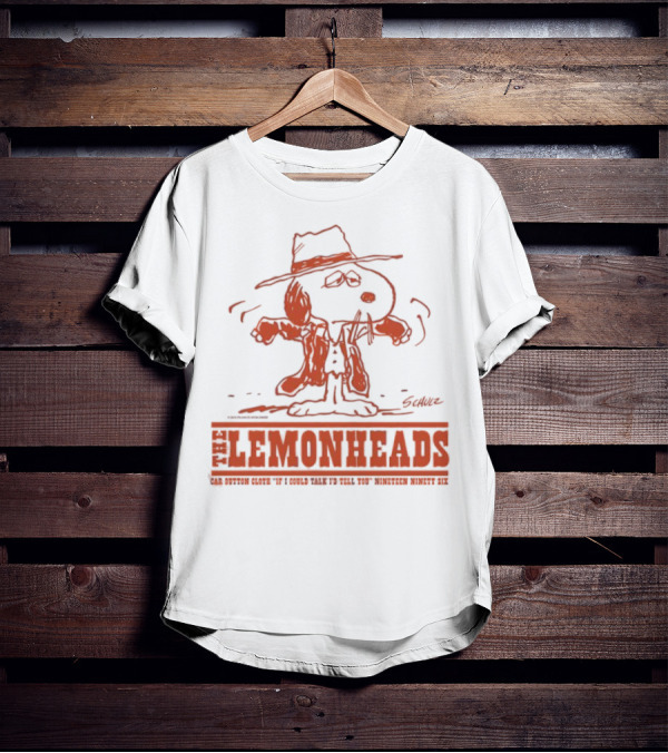 Lemonheads Car Button Cloth 1996 Album If I Could Talk I'd Tell You Snoopy T-Shirt