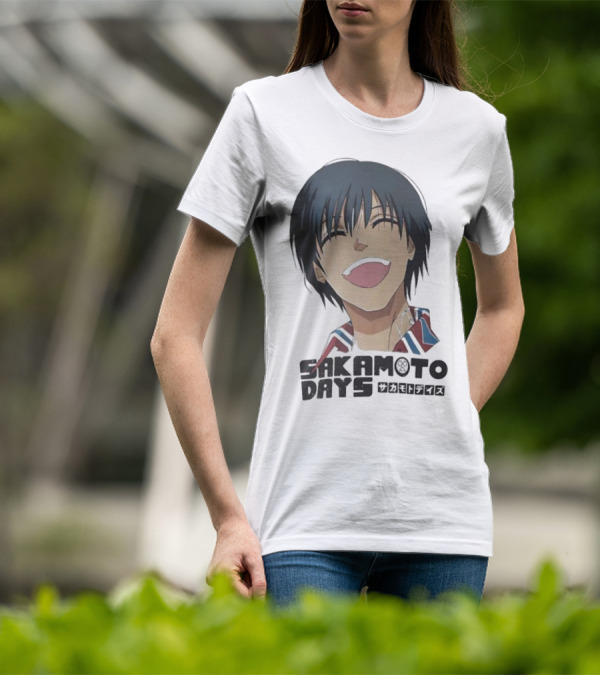 Sakamoto Days Yoichi Nagumo Anime Series Character Laughing Expression T-Shirt