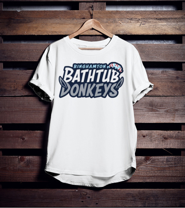 Binghamton Bathtub Donkeys Baseball Cap Feathers T-Shirt