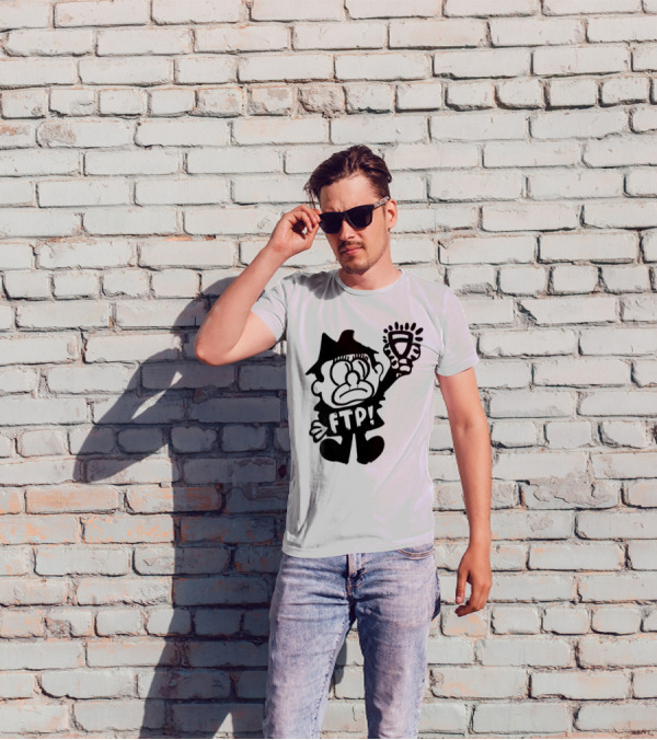 Ftp Slawn Character Holding Light Bulb T-Shirt
