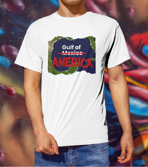 Gulf Of America America Over Mexico Map T-Shirt