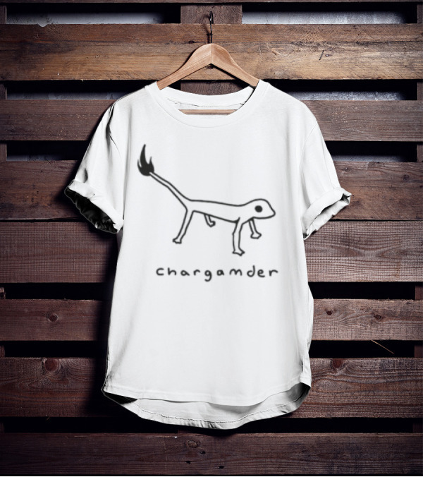 K45ink Chargamder Hand-Drawn Minimalist Charmander T-Shirt