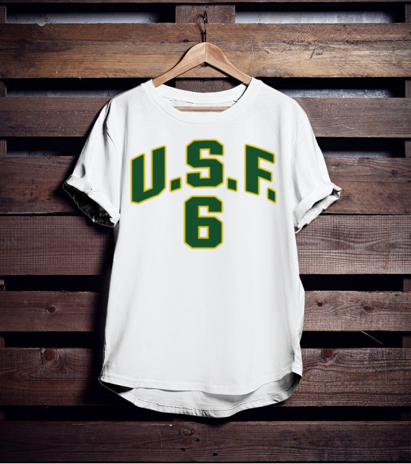 Kevin Garnett U.S.F 6 Basketball Number Retro Style T-Shirt