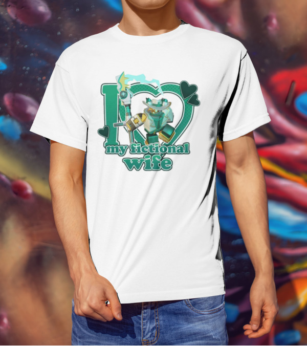 Kimmada Phighting Scythe I Love My Fictional Wife Iconic Robot And Heart Design T-Shirt