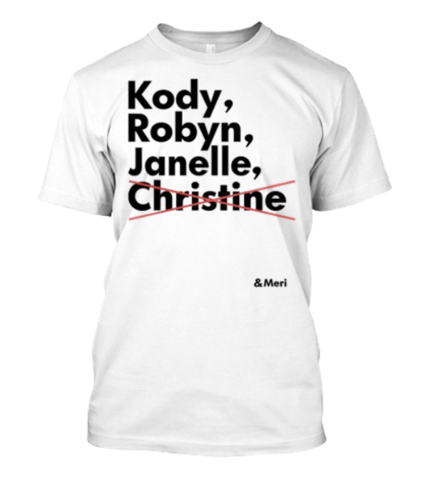 Kody Robyn Janelle Christine Strikethrough Red Lines T-Shirt
