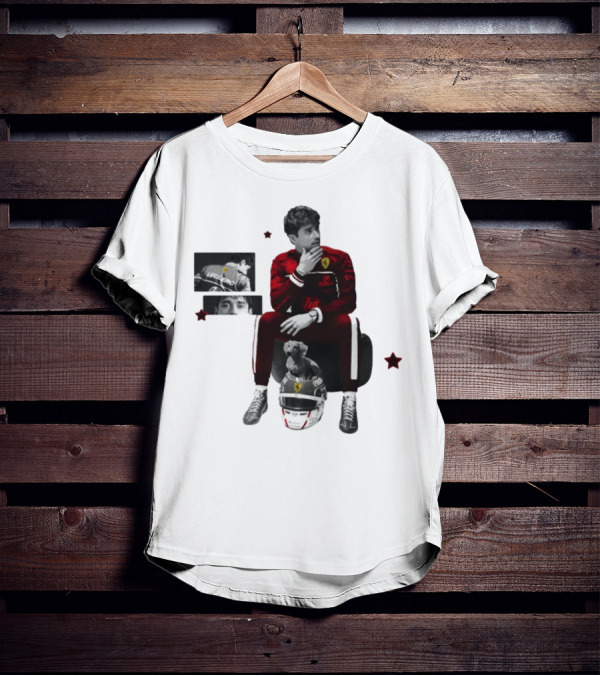 Lilisdsigns Charles Leclerc Ferrari Racing Red Outfit 16 Fan Memorabilia T-Shirt