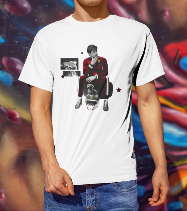 Lilisdsigns Charles Leclerc Ferrari Racing Red Outfit 16 Fan Memorabilia T-Shirt