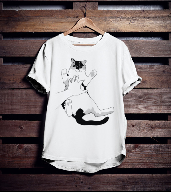 MK Belly Rub Cat Paws Cute Playful Kitten T-Shirt