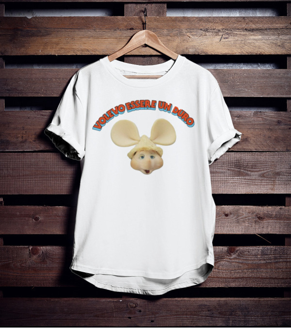 Volevo Essere Un Duro Topo Gigio Character Ears Hat T-Shirt