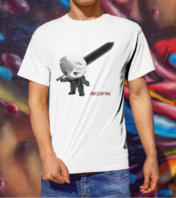 Ayanami Rei X Berserk Rei-Serk Crossover Character With Sword T-Shirt