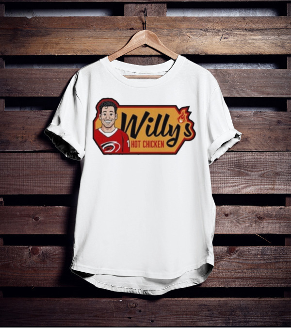 Carolina Hurricanes Willy's Hot Chicken Hockey Theme T-Shirt