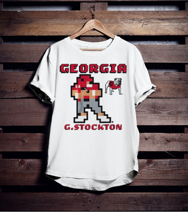 Gunner Stockton Georgia 8-Bit Retro Georgia Bulldogs G.Stockton 2025 T-Shirt