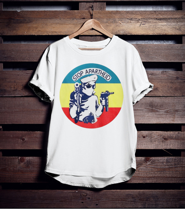 Jordan Peele Stop Apartheid Vintage Rebel Soldier Circle T-Shirt