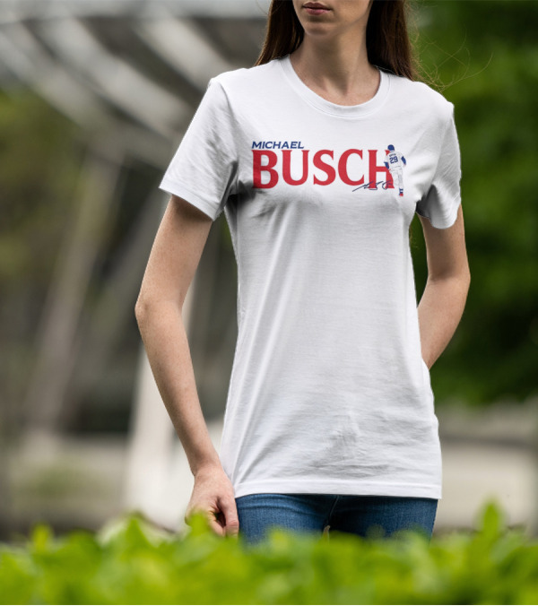 Michael Busch Chicago Cubs MLB Baseball Signature 29 T-Shirt