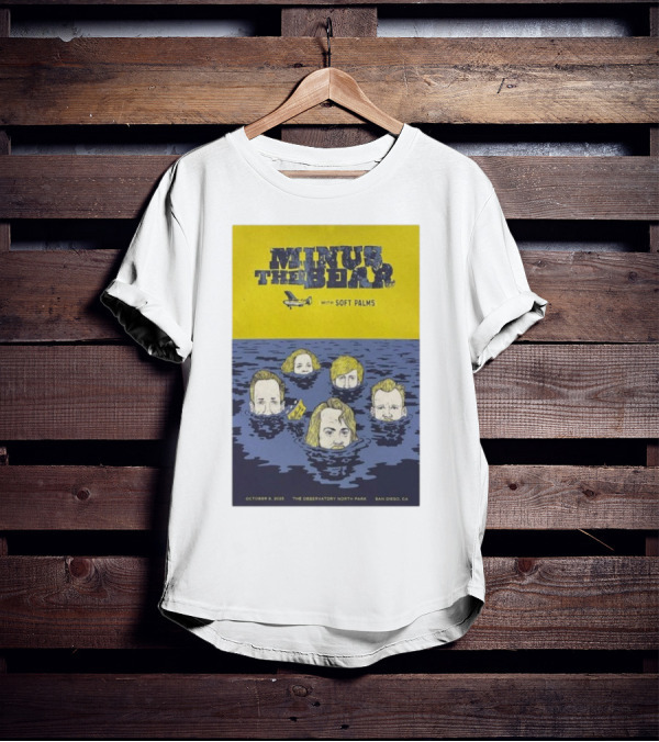Minus The Bear With Soft Palms San Diego The Observatory North Park October 8 2025 T-Shirt